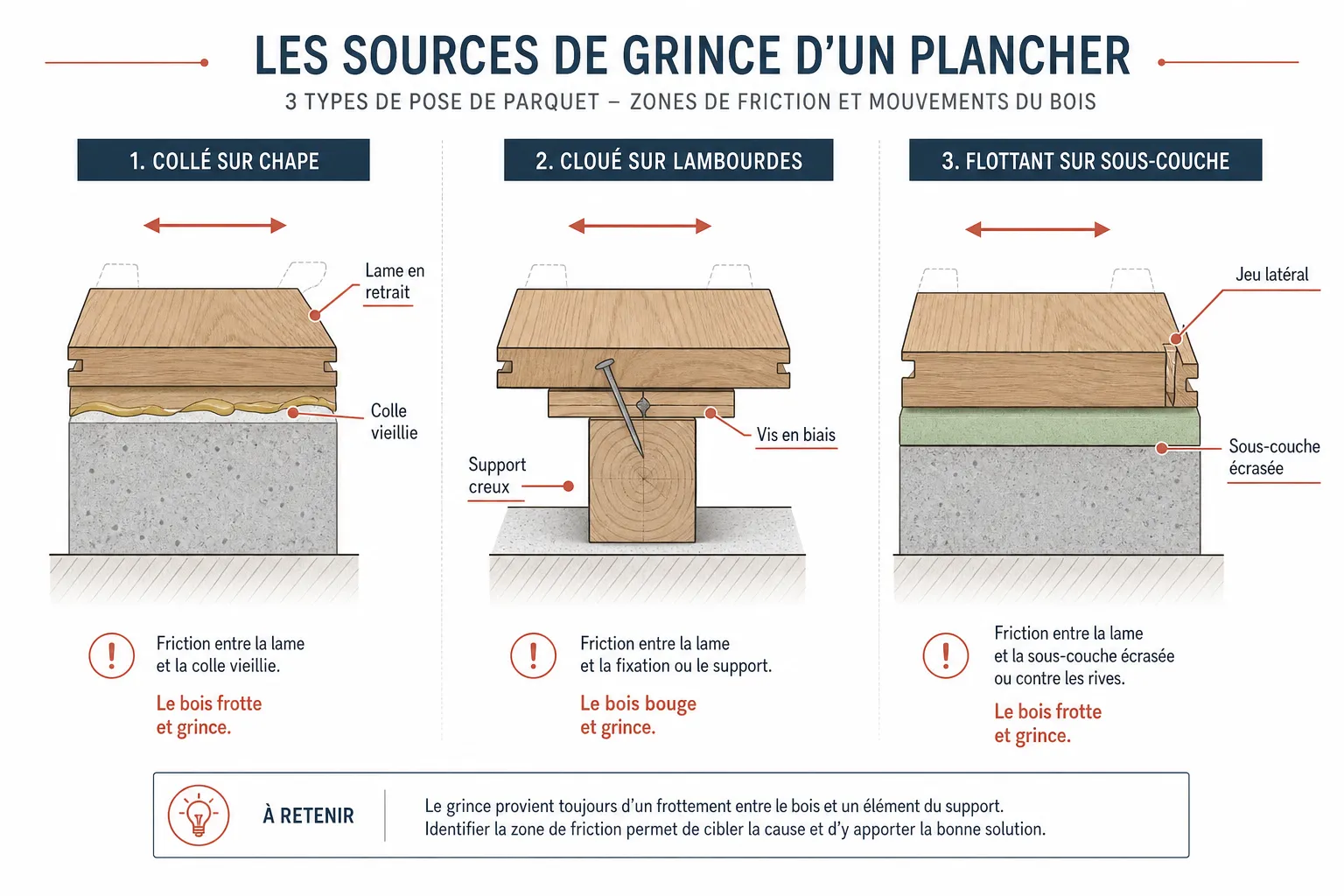 Parquet qui grince : causes et solutions à Marseille