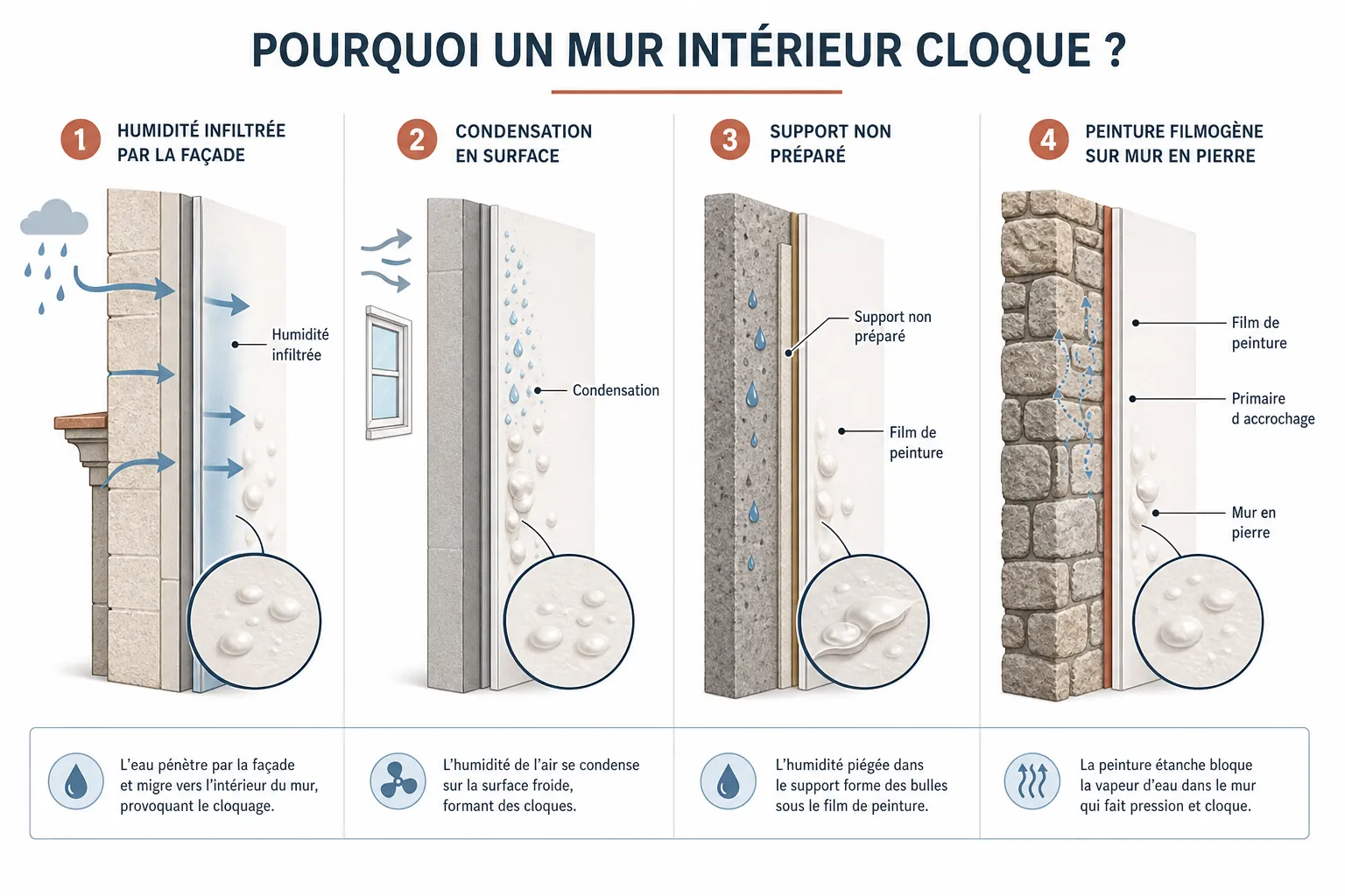 Peinture qui cloque : causes et solutions à Marseille